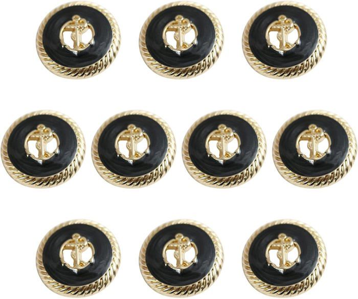 Lot De 10 Boutons Dorés Vintage à Surface Ondulée - Boutons Métalliques Pour Manteau, Veste, DIY Mercerie