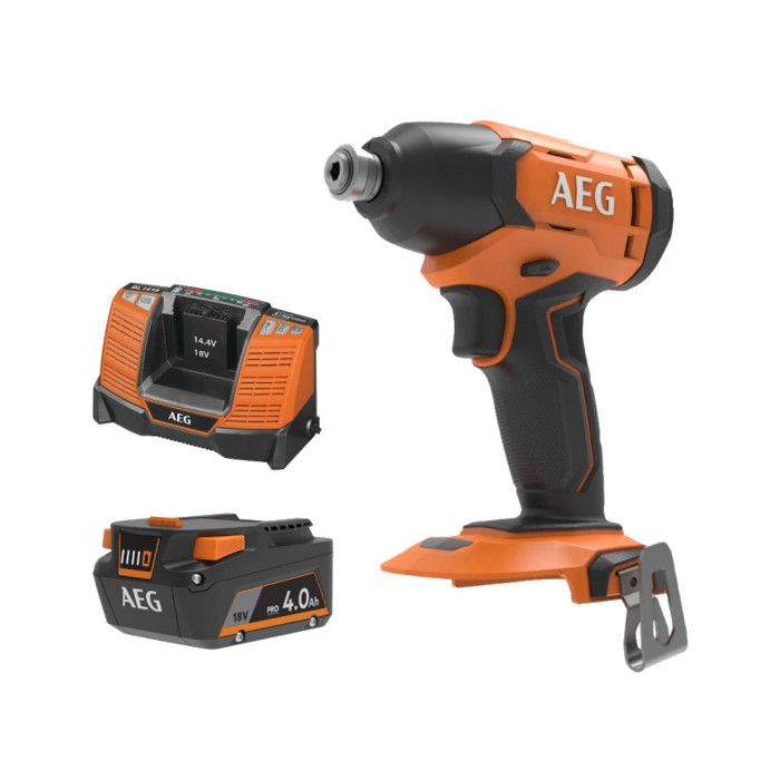 Pack AEG 18V Visseuse à chocs 200Nm Batterie 4.0 Ah Chargeur