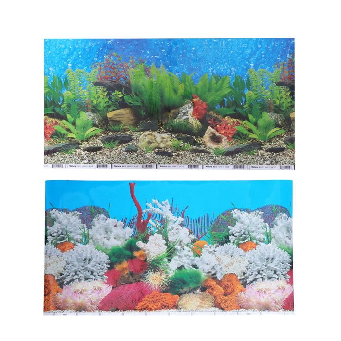 Comparer les prix de Fond d'écran 3D pour aquarium - Corail et algues sous-marines (52x30cm)