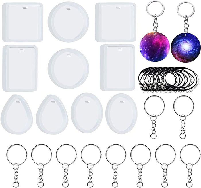 TuNan Lot De 20 Moules En Silicone Pour Moulage De Bijoux En