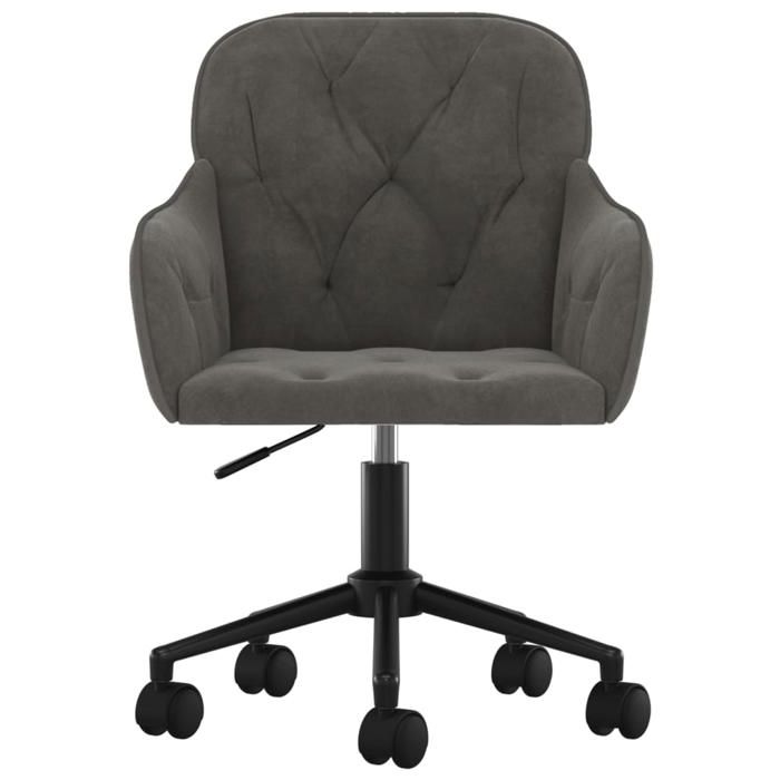 Chaise de Bureau en Velours avec Hauteur d'Assise Réglable et