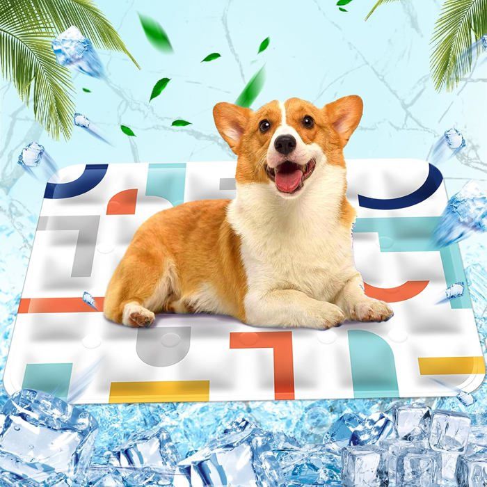 Comparer les prix de Tapis rafraîchissant pour Animaux de Compagnie Matelas rafraîchissant, Coussin rafraichissant pour chien Injection d'eau, 60x90cm