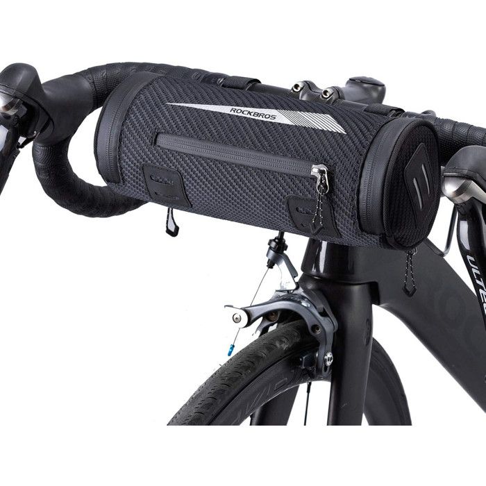ROCKBROS Sacoche Vélo Noir 2L Universelle pour Guidon et Selle