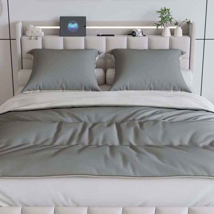 Parure Drap plat + drap-housse 140x190 + 2 Taies - Microfibre - Roue
