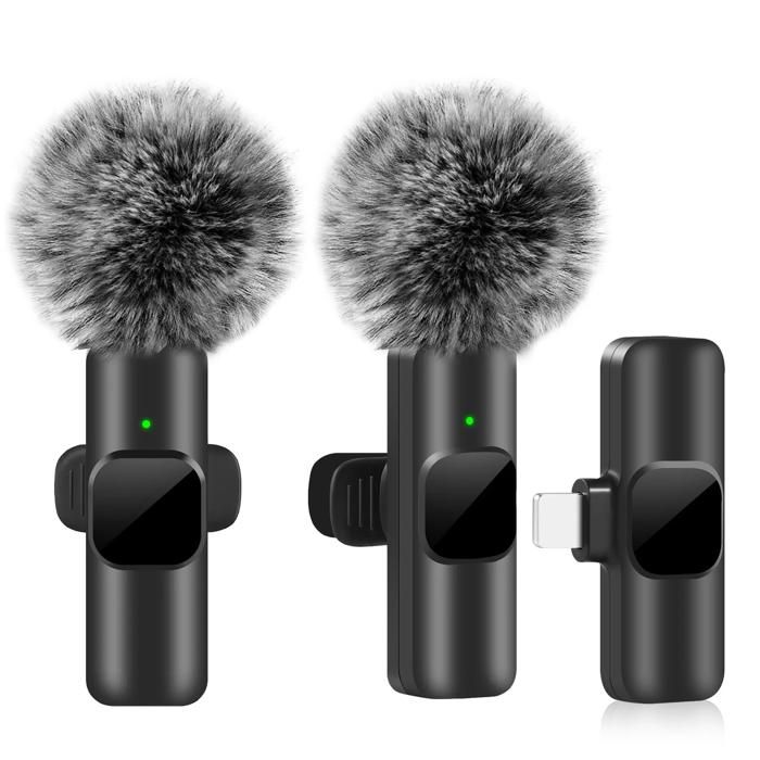 Nouveau mini microphone cravate sans fil pour iPhone Android ordinateur portable enregistrement audio et vidéo pour les jeux
