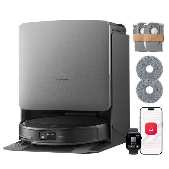 Roborock Saros 20 Set Aspirateetur Robot 36 000 Pa Lavage à l’eau chaude 100 °C AdaptiLift 3.0 Système autonome StarSight 2.0