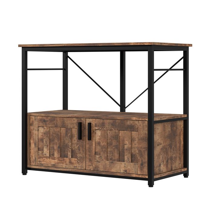 Comparer les prix de Support Pour Aquarium Meuble En Bois Et Métal Résistant Avec Rangement Aquarium Terrarium De Tortue Et Reptile Marron