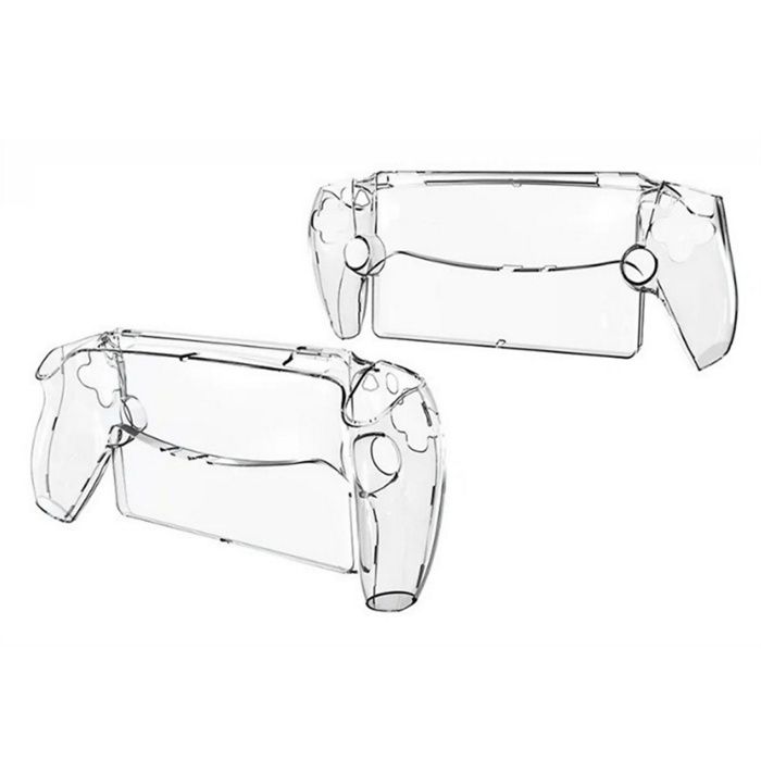 Coque de protection pour console portable compatible avec la PS5 en plastique résistante portable transparente