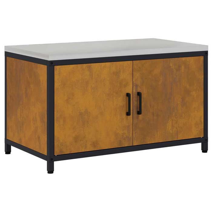 Armoire/Organisateur de Cuisine 1 PC - Buffet de cuisine - avec étagère - Rouillé 60x50x92cm Acier FZ58894