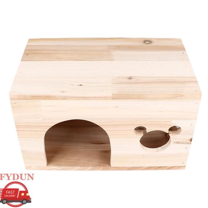 FYDUN Cachette des animaux Maison en Bois pour Animaux Cabane Spacieuse pour Lapins Chinchillas Cabane en Bois animalerie jouet