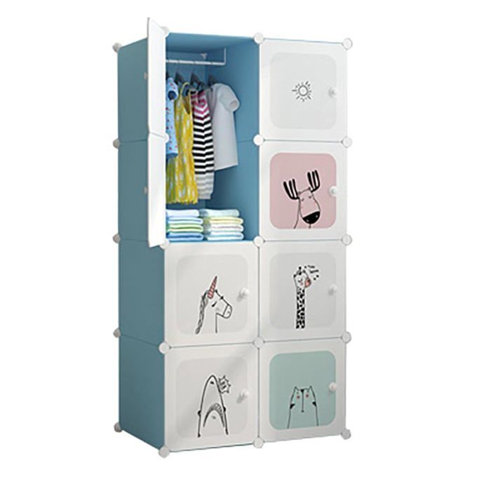 Armoire enfant 8 cubes portes cosmique