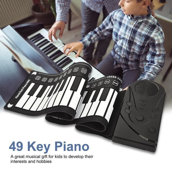 Clavier de Piano Plastique 49 Touches Électronique Clavier Musical