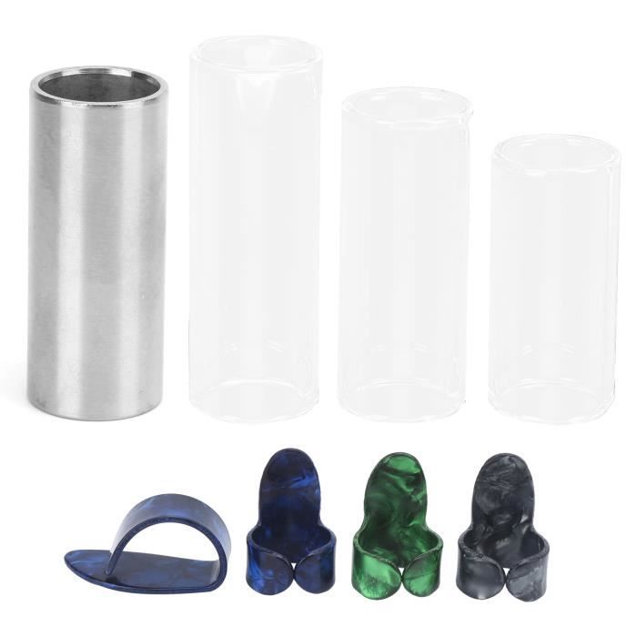 Electric Guitar Slides Set Slide Bar Stick Pipe Block Picks Instrument