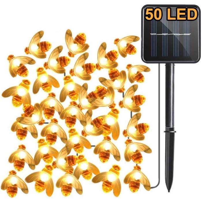 Abeille Solaire Lumineuse LED Décoration Jardin Étanche