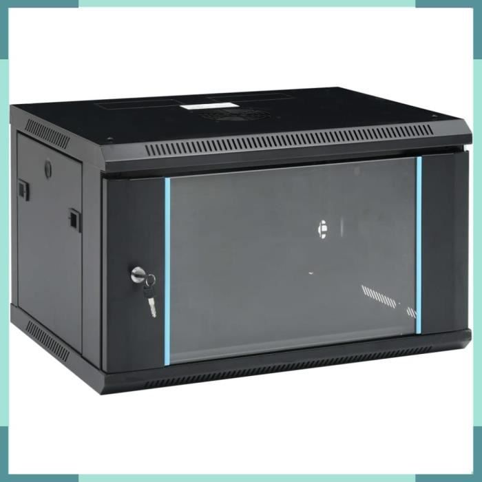 Coffret Réseau Mural 9U 19" IP20 53x40x45cm - Armoire Réseau 8.95KG