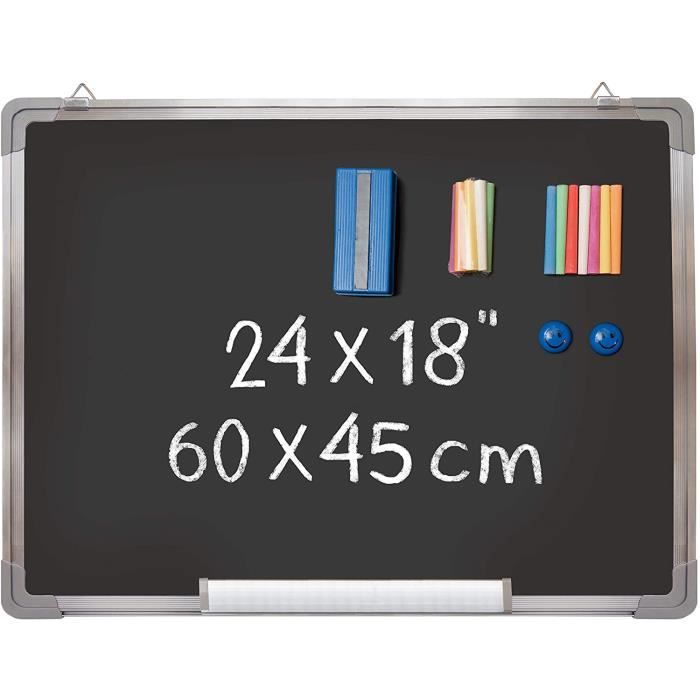 Pack Tableau a Craie Petit Tableau Noir 60x45 cm + 1 Effaceur — free download