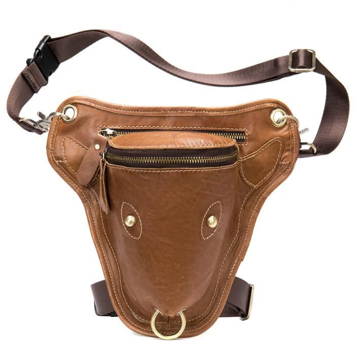 AWAVM Sac Banane Drôle Ventre De Bière – Sac Ceinture Homme Multifonction PU Imperméable & Grande Capacité