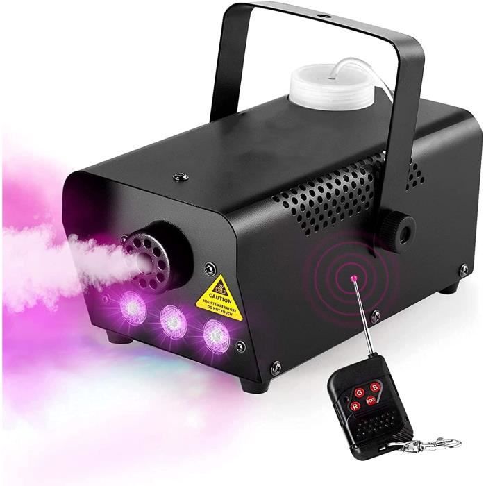 Machine à Fumée 500W Avec Lumière LED Et Télécommande - Pour Fêtes, DJ, Spectacles, Effet Brouillard
