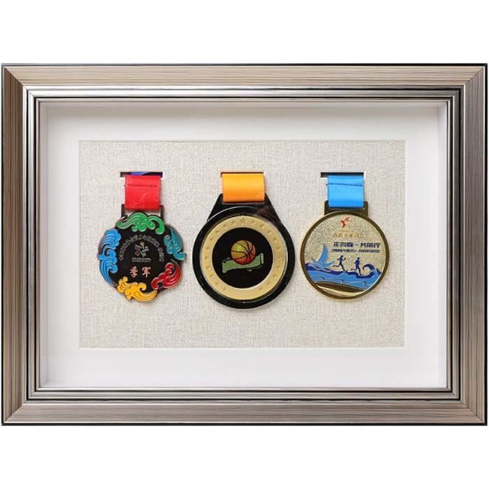 Cadre Photo En Bois Clair Pour Médailles - Nouveau, Idéal Pour Coureur Ou Collection