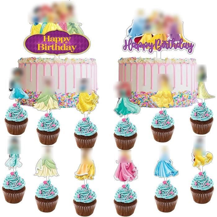 Accessoire Cupcake 2 Ans Décorations Cupcakes Ercadio - Forme Donut Lot De 24 - Thème Anniversaire 2 Ans Rose - Fête Prénatale Décoration Beignet Thème Enfant