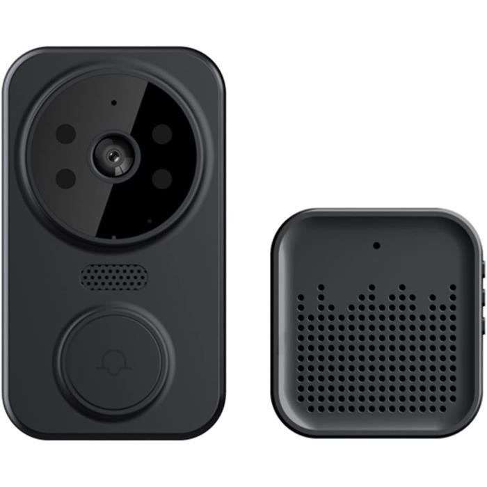 Sonnette Vidéo Connectée WiFi – Caméra Intégrée, Sans Fil, Fonctionne Sur Piles – Sécurité Maison Facile