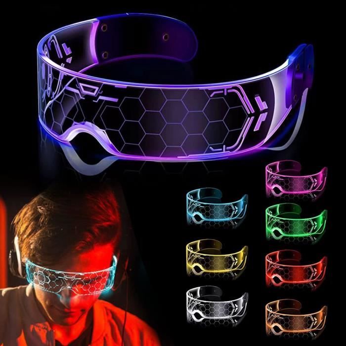 Lunette Led,Cyberpunk Lunettes Lumineuses Led,Lunettes Cyberpunk