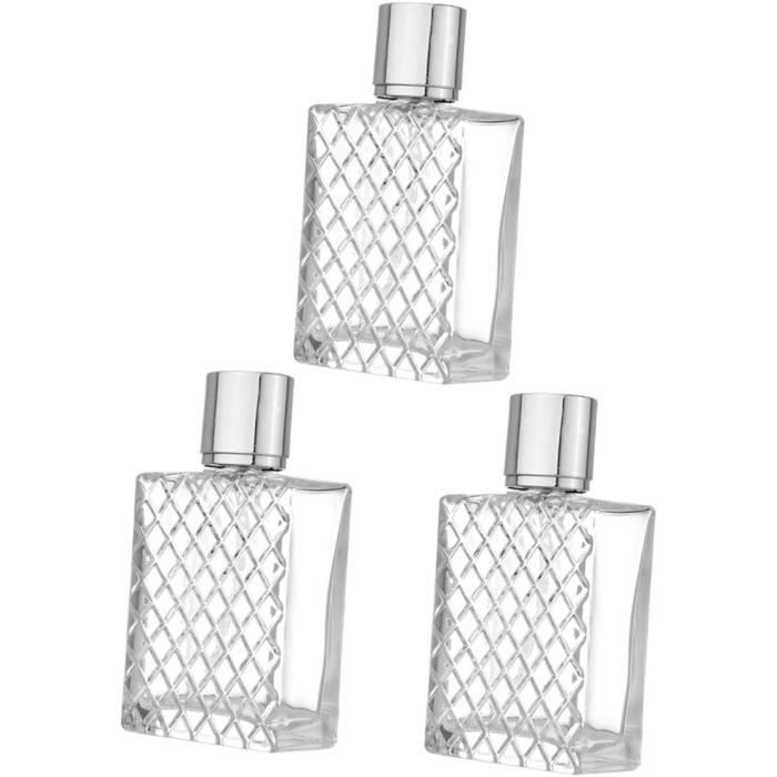 Bouteille de parfum vide en verre clair, rechargeable, pour hommes et femmes, bo