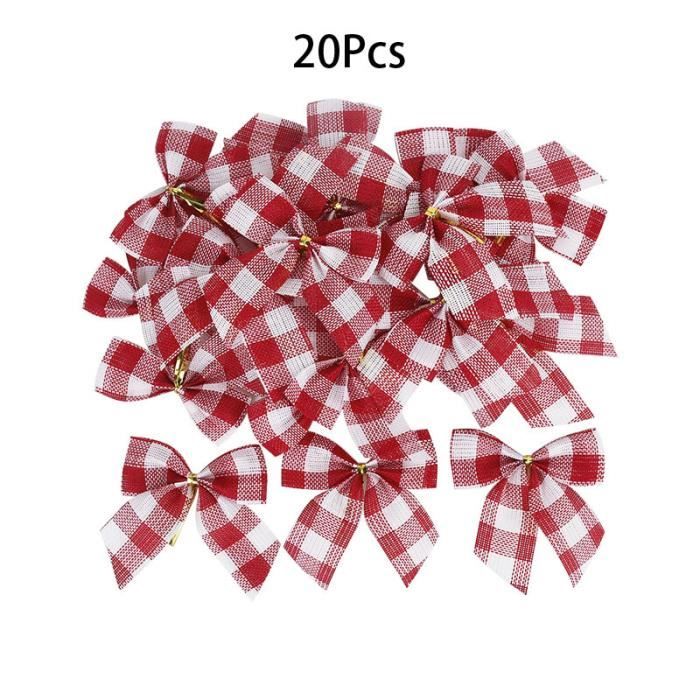 50 Nœuds Papillon Velours Rouge Noël – Dimensions 4,5x4 Cm – Pour Sapin, Cadeaux, Déco – Prêts à L’emploi - 2