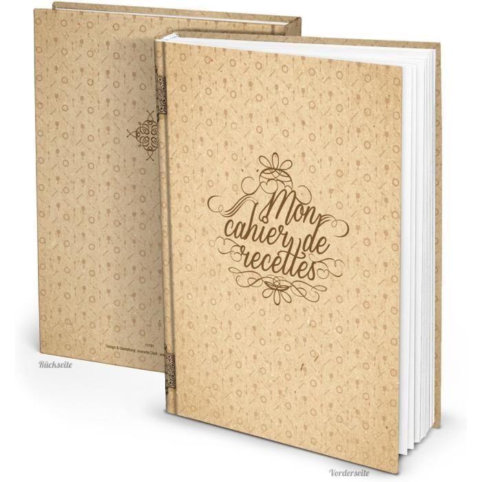 ZICOTO <b>Livre</b> <b>de</b> <b>recettes</b> <b>esthétique</b> <b>vierge</b> <b>avec</b> <b>couverture</b