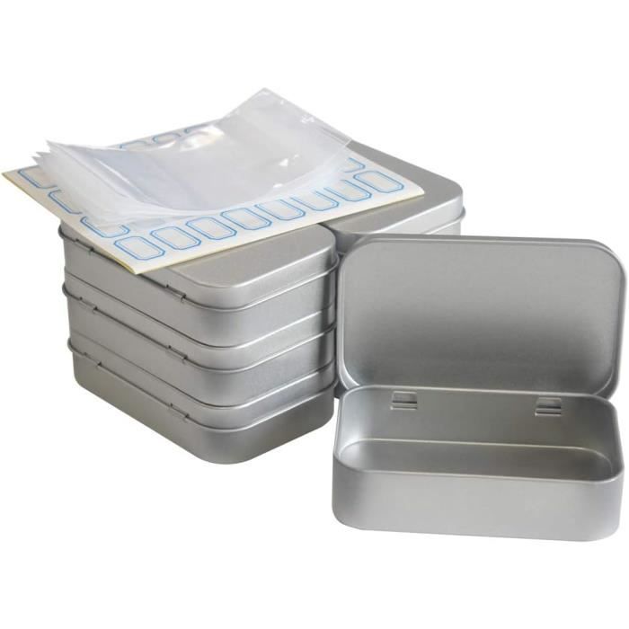 Mini Boîte De Rangement Portable En Métal, Boite Métal Argenté, Boîte