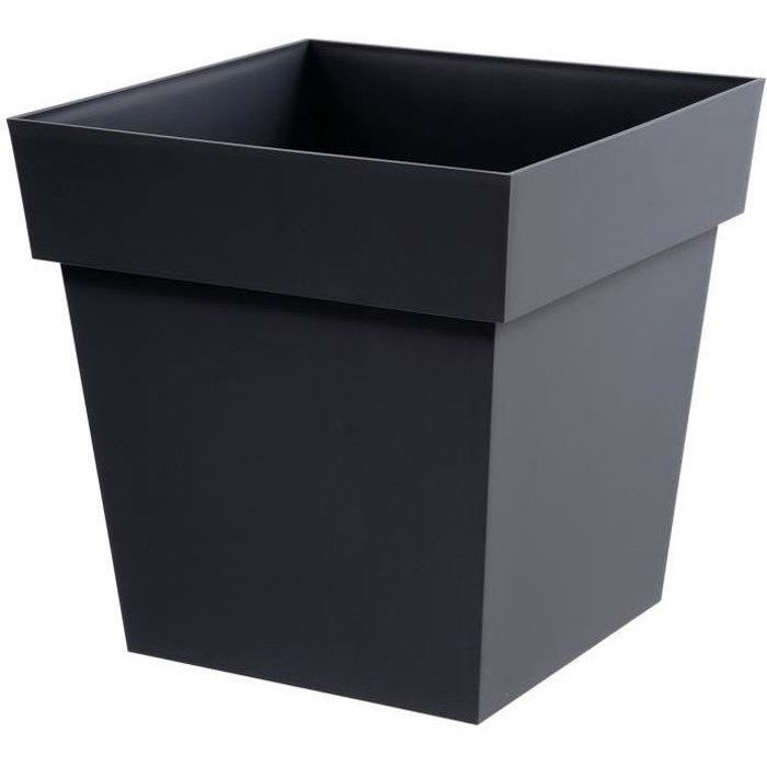 Acomix Pot de fleur carré - Toscane - EDA - 39 x 39 x H. 39 cm - Intérieur / Extérieur - 38L