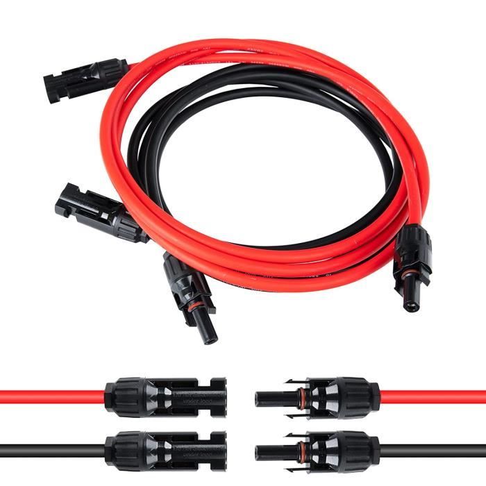 Paire De Câbles Solaire 6 Mm² Avec MC4 1 à 10 M