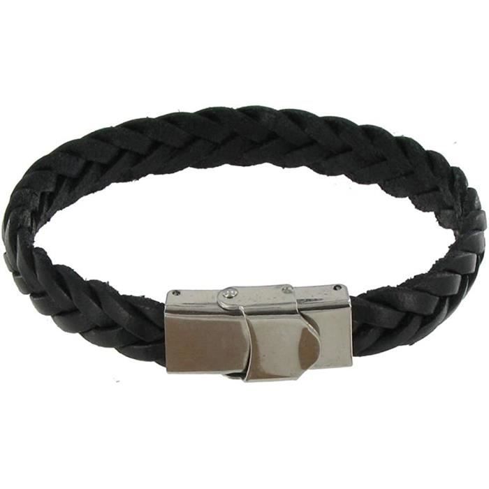 Beydodo Collier Corde De Cire Avec Fermoir Noir 70 Cm Collier Cordon