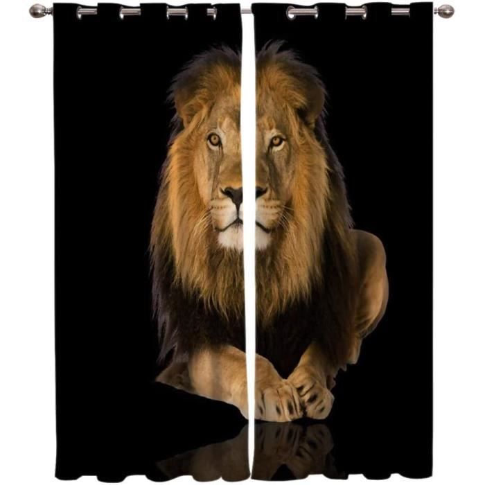Rideaux Occultants 3D Chien Mignon 150x166cm Lot De 2 Panneaux à Œillets - Isolation Thermique Et Réduction Bruit