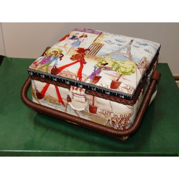 Tres Belle Boite A Couture Paris Chic Modele Carre Cdiscount Beaux Arts Et Loisirs Creatifs