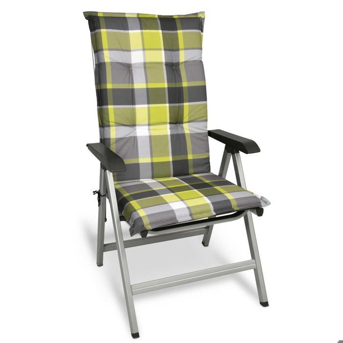 Lot De 2 Coussins De Dossier Pour Chaise De Jardin - 40x80 Cm, Avec Sangles, Imperméables, Faciles à Nettoyer