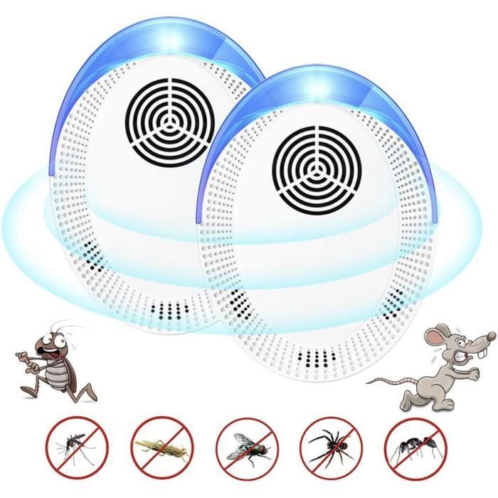 Répulsif Ultrasonique Portable Anti Moustiques Et Insectes - USB Rechargeable Couverture 70m²