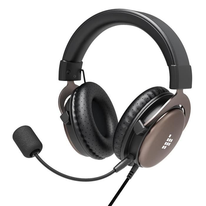 Tronsmart Alpha Casque Gaming avec Micro pour PS4 Xbox One PC Surround Ecouteur de Jeux St/ér/éo avec R/éduction de Bruit// LED Lumi/ères// Pilote 50 mm Casque de Jeu avec Control Audio Int/égr/é