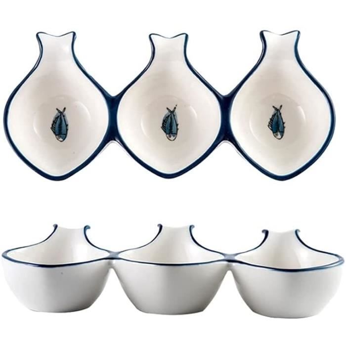 Nizirioo 4 Pièces Plastique Collation Plateau Réutilisable Plateau Aperitif Plats et Plateaux
