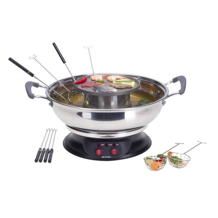 Fondue chinoise électrique HOTPOT, marmite mongole Cdiscount