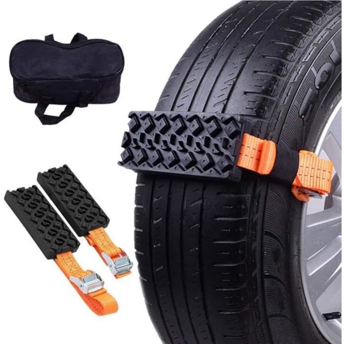 Bloc antidérapant pour pneus de voiture, 2 pièces, Support de pneu, blocs  de roues en caoutchouc