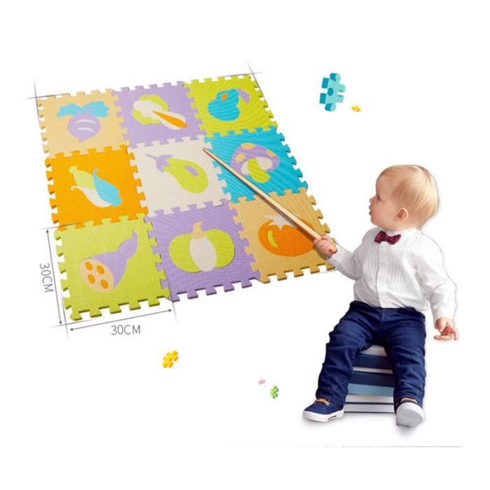 25 pièces Puzzle Tapis Dalle Mousse Bébé Non Toxiques Tapis de Sol épais  Tapis de Jeu de clôture Enfant 120 * 120 cm