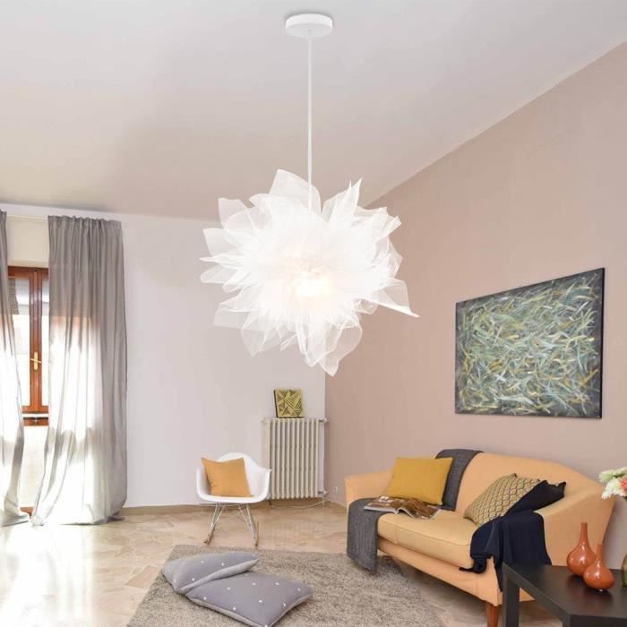 guo belle moderne lustre abat jour ombre eclairage suspension blanches pour chambres des enfants ou décor contemporain