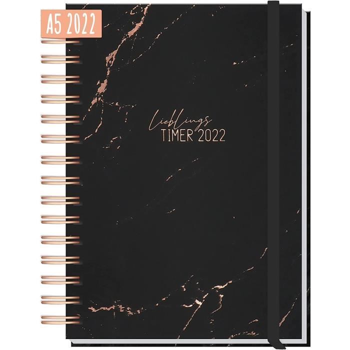 Agenda 2026 A5 Spirale Burde Tulipan - Vue Hebdomadaire, 144 Pages, Couverture Carton | Planning Annuel Et Notes