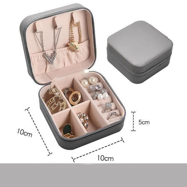 Boîte à Bijoux Voyage Motif Floral Japonais – Cuir Synthétique, Velours Intérieur, 10x10x5 Cm