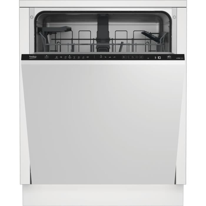 Lave-vaisselle tout intégrable BEKO BDIN18441 - 14 couverts - Induction - L60cm - 42dB - Ouverture automatique