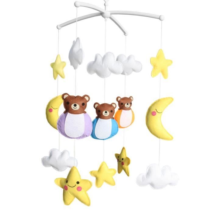 perfk Bébé Berceau Mobile Bébé Hochets Suspendus Jouets