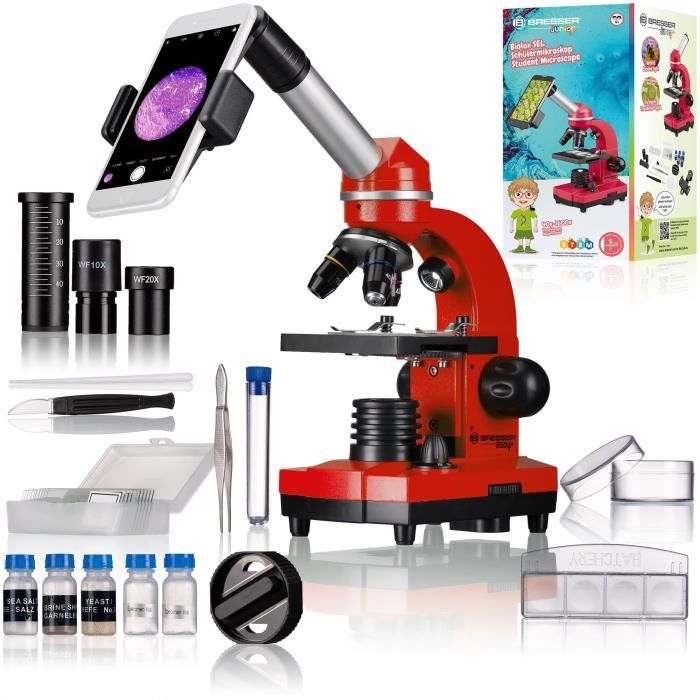 Microscope Enfant Portable Avec écran LCD 4 Pouces - Grossissement 1600X, Carte 64 Go, Photos Et Vidéos