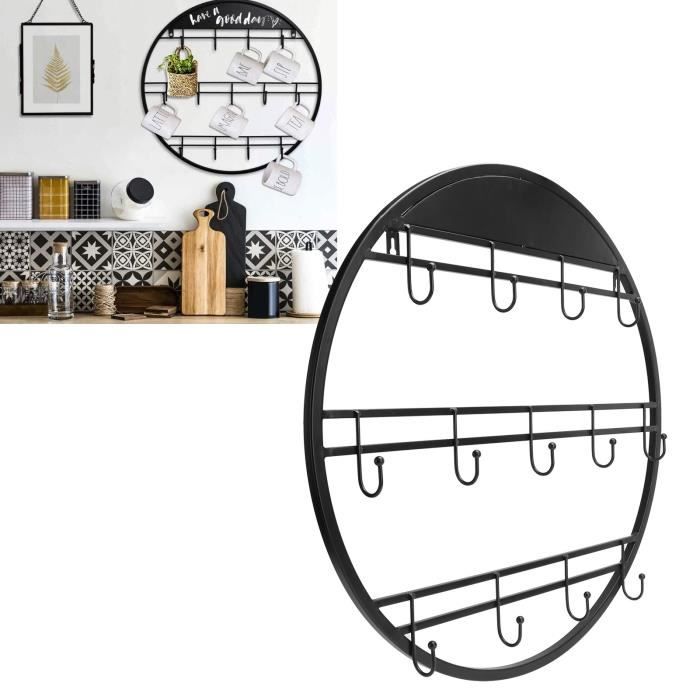 Support à Tasses En Fer Forgé - Porte-tasses Mural Ou étagère - Pour Rangement Café, Restaurant, Maison - Plusieurs Modèles