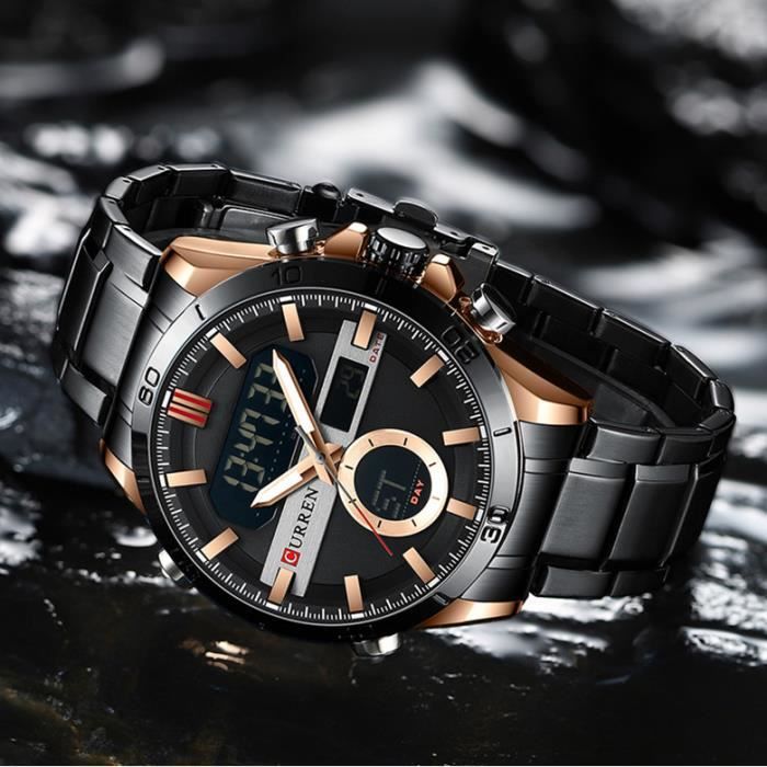 CURREN Montres Hommes Top Marque De Luxe Hommes Sports LED